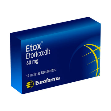 Etox 60mg etoricoxib 14 tabletas recubiertas — Eurofarma