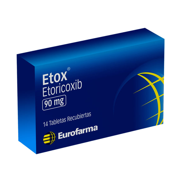 Etox 90mg etoricoxib 14 tabletas — Eurofarma