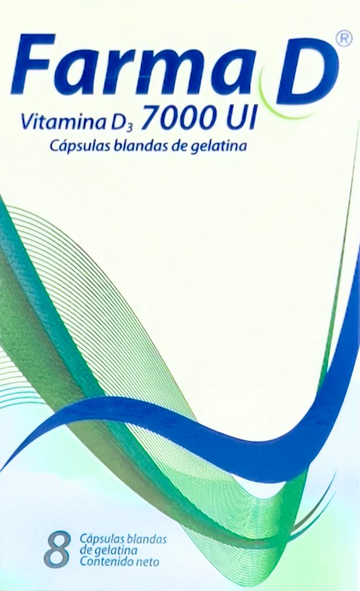 Farma D Vitamina D3 7000UI 8 cápsulas
