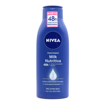 CREMA NIVEA BODY MILK NUTRITIVA ALMENDRAS 400 ML - Uno A Droguerias