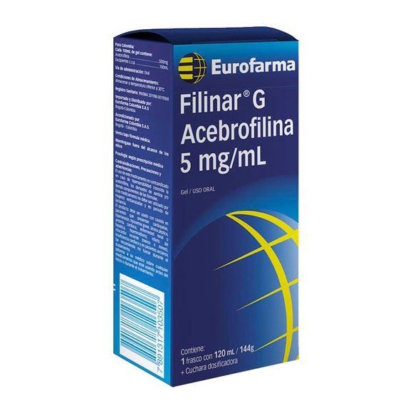 Filinar G acebrofilina 5 mg/5 ml jarabe 120 ml — Eurofarma