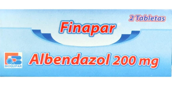 Finapar 200mg (albendazol) 2 tabletas — Labquifar