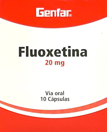 Fluoxetina 20mg cápsulas, caja con 10 unidades — Genfar