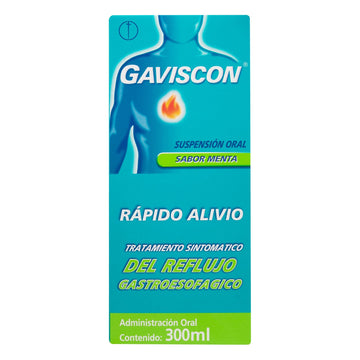 Gaviscon Suspensión Menta alginato bicarbonato sodio 300 ml — RB Health