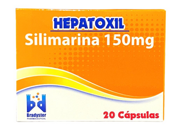 Hepatoxil Silimarina 150mg 20 cápsulas — Bradyster Pharmaceutical