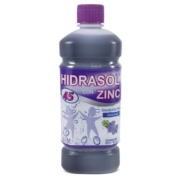 Hidrasol 45 Zinc Uva suero de rehidratación oral 500 ml — Icom