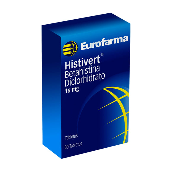 Histivert Betahistina 16mg 30 Tabletas — Eurofarma