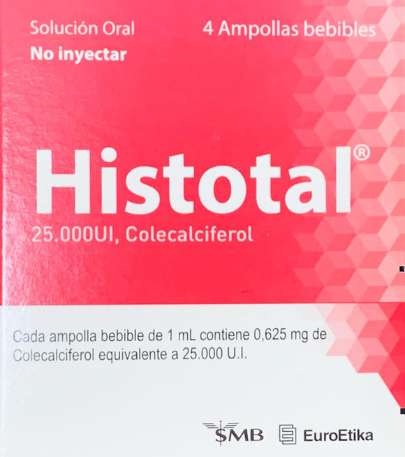 Histotal 25.000 UI 4 ampollas bebibles — Euroetika