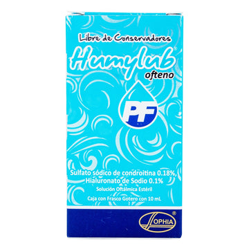 Humylub Ofteno PF condroitina hialuronato de sodio gotas oftálmicas 10 ml — Sophia