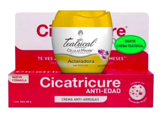 CREMA CICATRICURE 60 GR+CREMA TEATRICAL ACALARADORA 100 GR - Uno A Droguerias