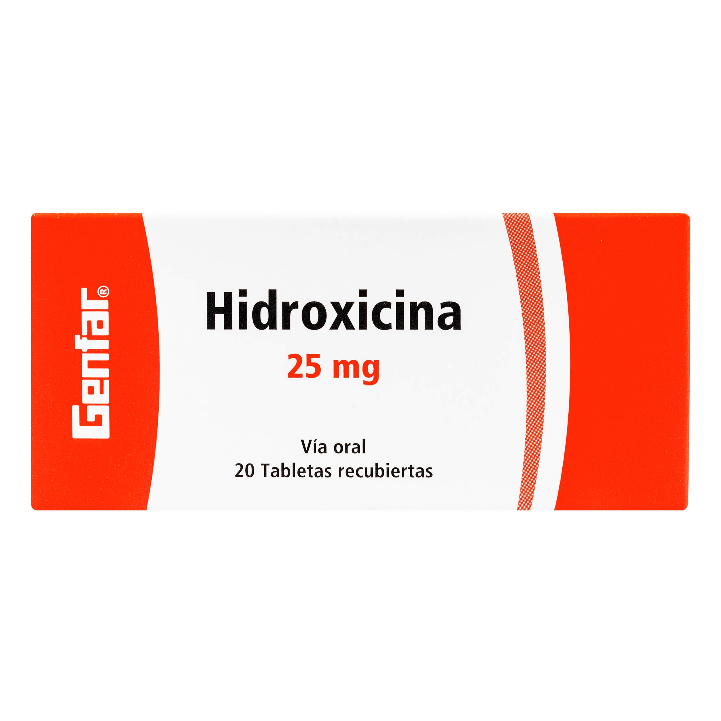 HIDROXICINA 25 MG 20 TABLETAS GF