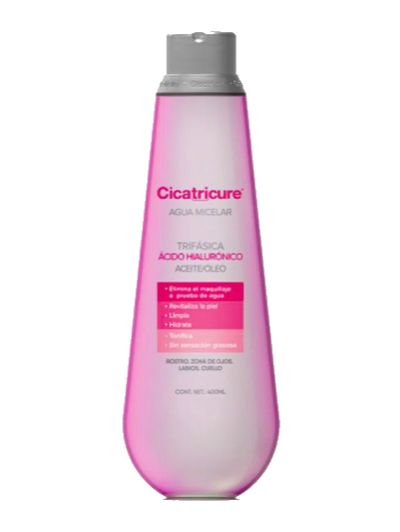 AGUA MICELAR TRIFASICA CICATRICURE 400 ML - Uno A Droguerias
