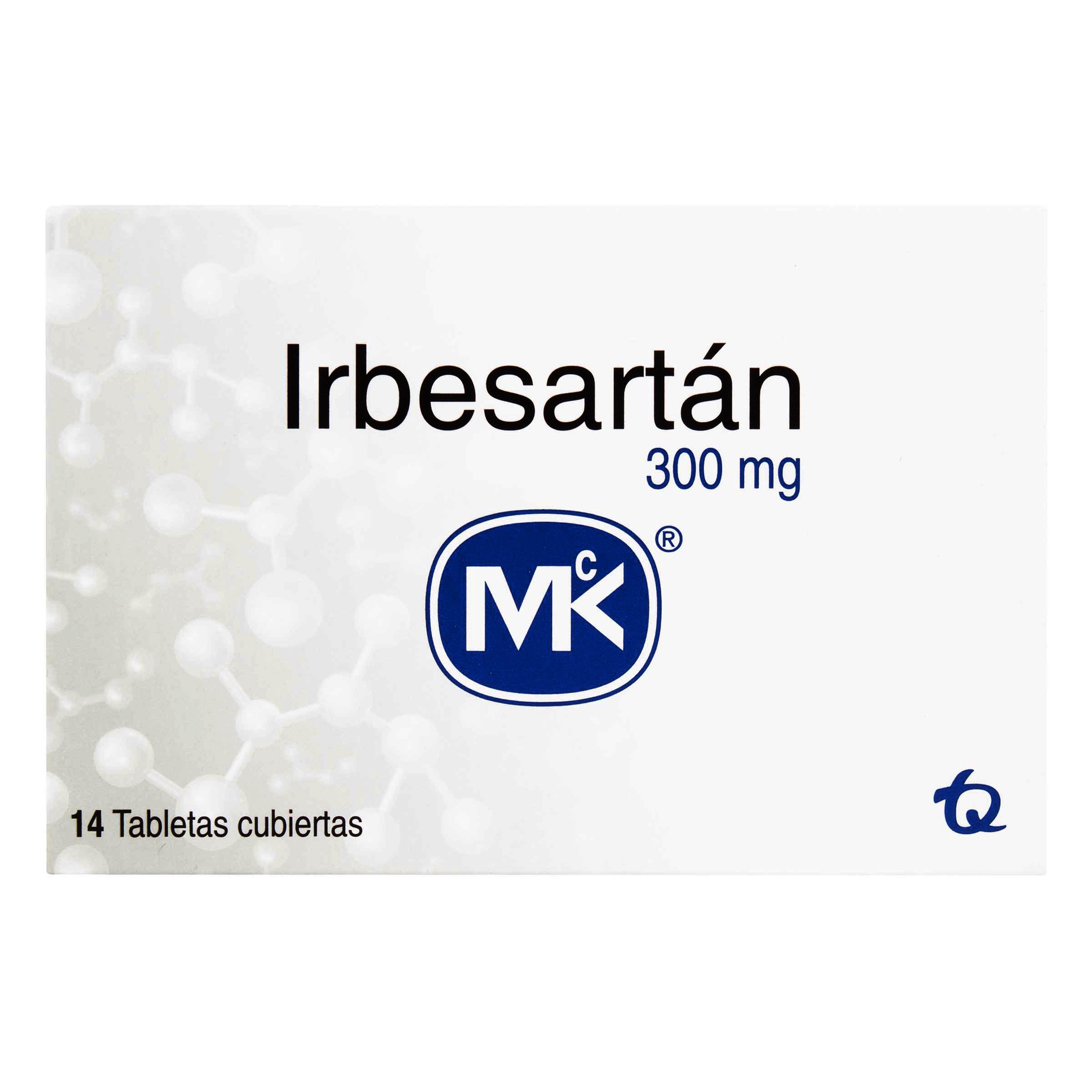 IRBESARTAN 300 MG 14 TABLETAS MK