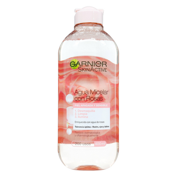 GARNIER AGUA MICELAR ROSAS 400 ML - Uno A Droguerias