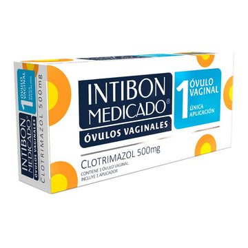 Intibon Medicado clotrimazol 500 mg óvulo vaginal — Belleza Express