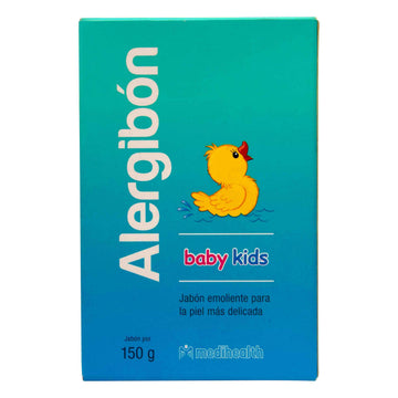 Jabón Alergibon Baby Kids 150 g - Megalabs Medihealth, jabón emoliente hipoalergénico para bebés y niños