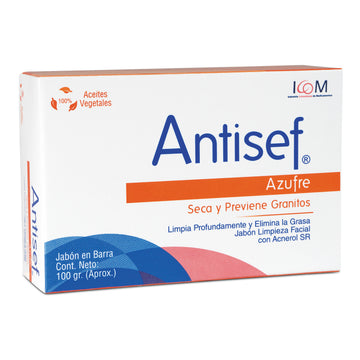 Jabón Antiacné Antisef Azufre 100 gr — Icom