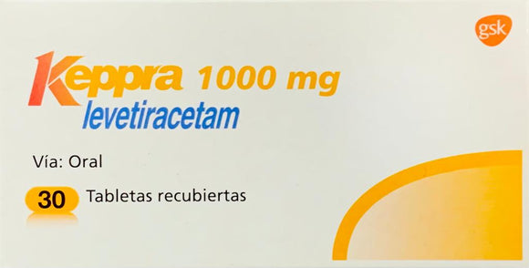 Keppra 1000mg levetiracetam 30 tabletas antiepiléptico — UCB Pharma