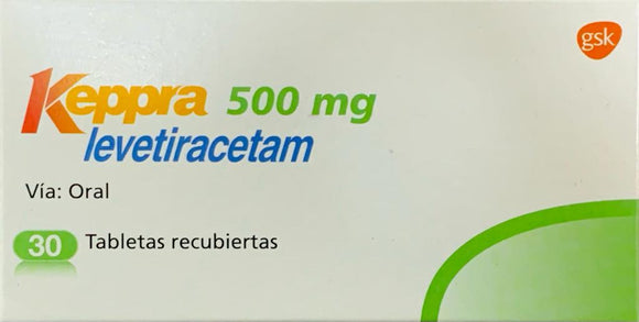 Keppra 500mg levetiracetam 30 tabletas recubiertas — GlaxoSmithKline