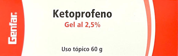 Ketoprofeno gel 2.5% tubo 60 g — Genfar