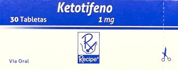 Ketotifeno 1mg 30 tabletas — Bussié