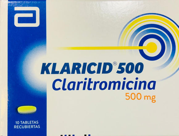 Klaricid claritromicina 500 mg 10 tabletas — Abbott Laboratories