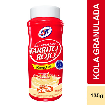Kola Granulada Tarrito Rojo JGB Vainilla 135 g - Tarro rojo clásico con polvo granulado sabor vainilla