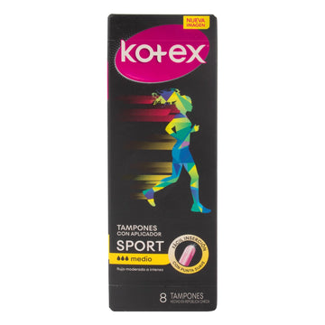 Kotex Tampon Sport Medio con Aplicador 8 Unidades — Kimberly-Clark
