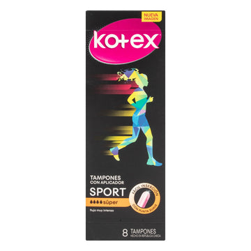 Kotex Tampon Sport Super con Aplicador 8 Unidades — Kimberly-Clark
