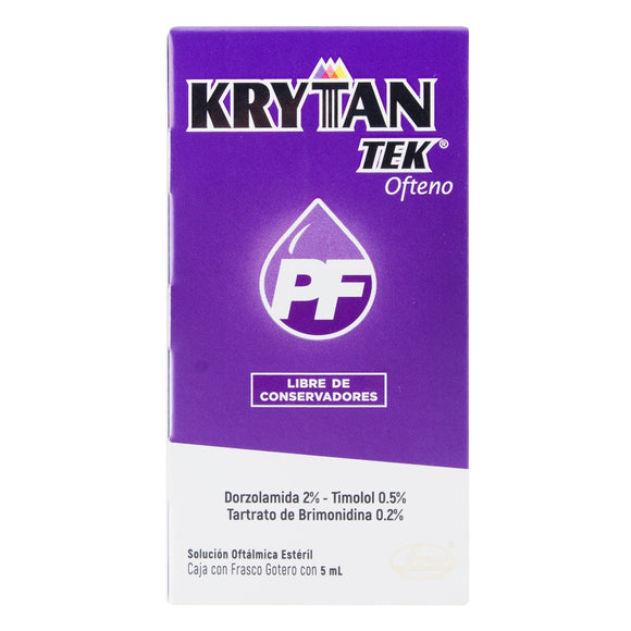 Krytantek PF sin Conservantes dorzolamida timolol brimonidina solución oftálmica 5 ml — Sophia