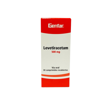 Levetiracetam 500 mg 30 Tabletas — Genfar