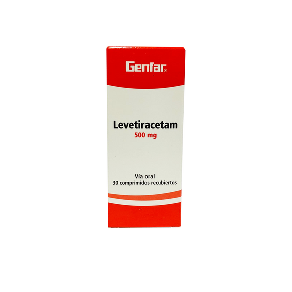 Levetiracetam 500 mg 30 Tabletas — Genfar