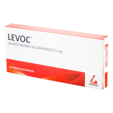 Levoc levocetirizina 5mg 10 tabletas recubiertas — Legrand