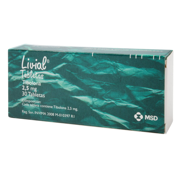 Livial 2.5mg 30 tabletas — Organon