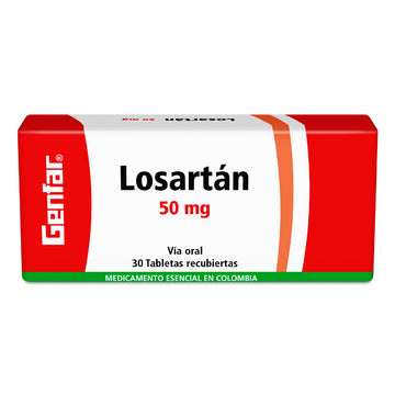 Losartan 50 mg 30 Tabletas — Genfar