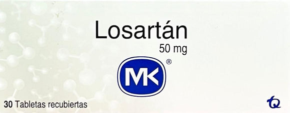 Losartán 50mg 30 tabletas — MK Tecnoquímicas