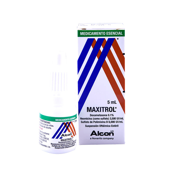 Maxitrol suspensión oftálmica neomicina polimixina B dexametasona 5 ml — Axon Pharma