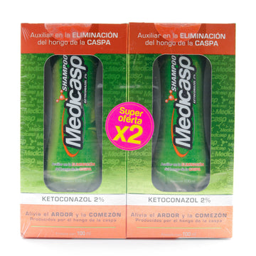 Medicasp Shampoo Ketoconazol 100 ml — Pack x2 — Genomma Lab