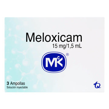 Meloxicam 15mg/1.5ml inyectable 3 ampollas — MK
