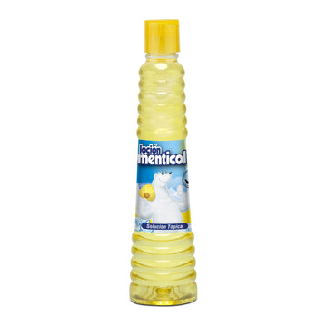 Menticol loción refrescante amarillo mentol y alcohol 250 ml — Belleza Express