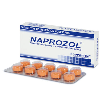 Naprozol naproxeno 500 mg esomeprazol 20 mg 10 tabletas — Novamed