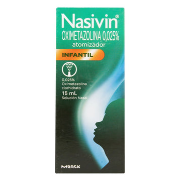 Nasivin Infantil 0.025% oximetazolina solución nasal 15 ml — Procter & Gamble