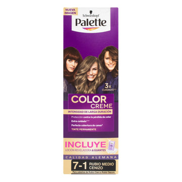 Palette Color Creme Kit 7-1 Rubio Medio Cenizo — Henkel