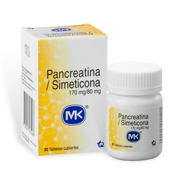 Pancreatina Simeticona 30 Tabletas — Tecnoquímicas MK