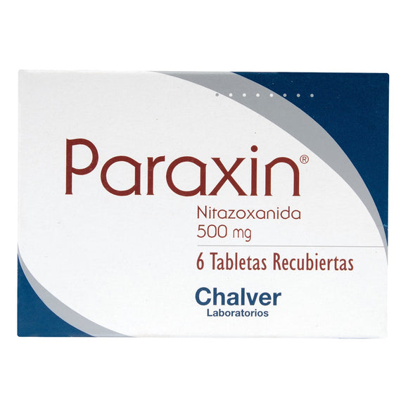 Paraxin Nitazoxanida 500mg 6 Tabletas recubiertas — Chalver