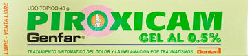 Piroxicam Gel 0.5% antiinflamatorio tópico tubo 40g — Genfar