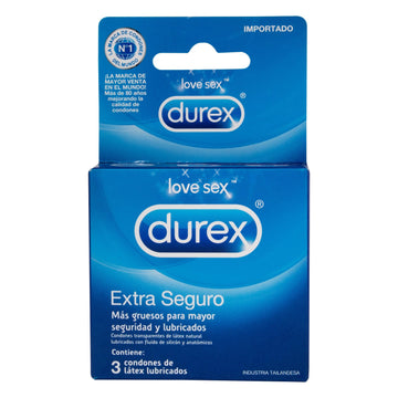 Preservativo Durex Extra Seguro 3 unidades — RB Health