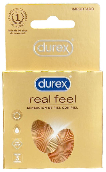 Preservativo Durex Real Feel 3 Unidades — RB Health