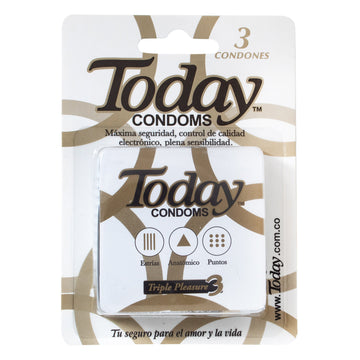 Preservativo Today Triple Pleasure 3 unidades — Haleon