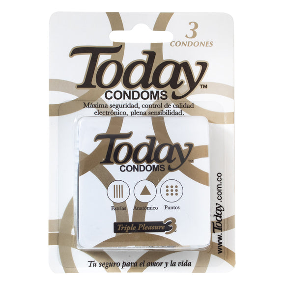 Preservativo Today Triple Pleasure 3 unidades — Haleon